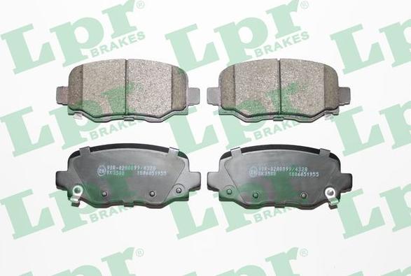 LPR 05P1955 - Brake Pad Set, disc brake parts5.com