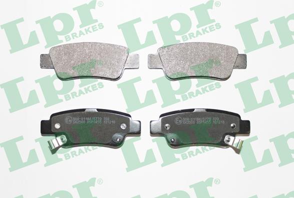 LPR 05P1455 - Brake Pad Set, disc brake www.parts5.com