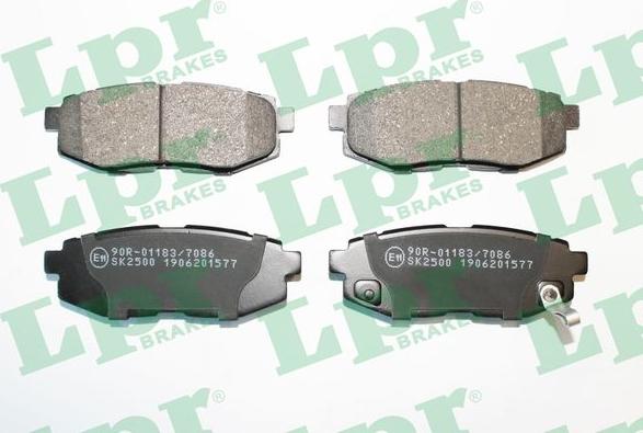 LPR 05P1577 - Brake Pad Set, disc brake www.parts5.com