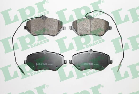 LPR 05P1666 - Brake Pad Set, disc brake www.parts5.com