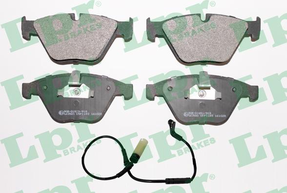 LPR 05P1193A - Brake Pad Set, disc brake www.parts5.com