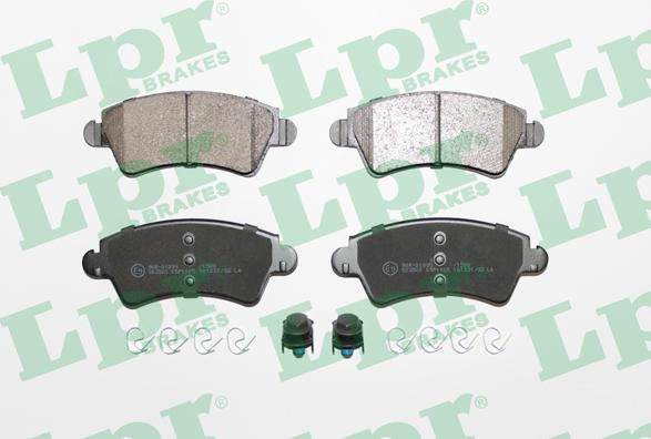 LPR 05P1105 - Тормозные колодки, дисковые, комплект www.parts5.com