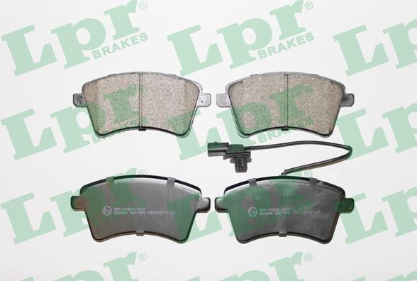 LPR 05P1800 - Тормозные колодки, дисковые, комплект www.parts5.com