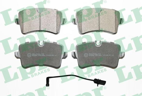 LPR 05P1826C - Sada brzdových destiček, kotoučová brzda www.parts5.com