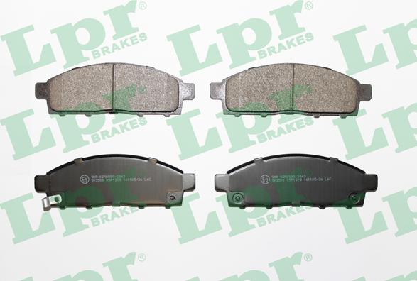 LPR 05P1319 - Тормозные колодки, дисковые, комплект www.parts5.com