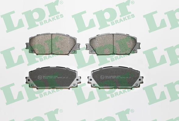 LPR 05P1333 - Sada brzdových destiček, kotoučová brzda parts5.com