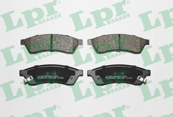 LPR 05P1320 - Brake Pad Set, disc brake www.parts5.com