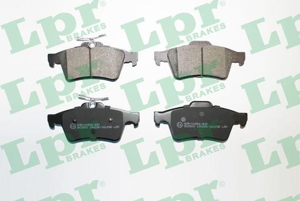 LPR 05P1236 - Brake Pad Set, disc brake www.parts5.com