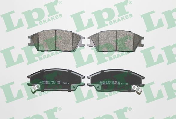 LPR 05P1222 - Brake Pad Set, disc brake www.parts5.com