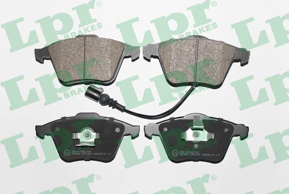 LPR 05P1270 - Тормозные колодки, дисковые, комплект www.parts5.com