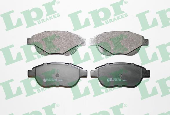 LPR 05P1751 - Brake Pad Set, disc brake www.parts5.com