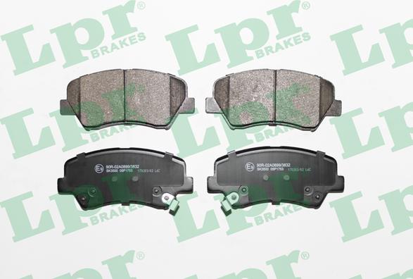 LPR 05P1753 - Тормозные колодки, дисковые, комплект www.parts5.com