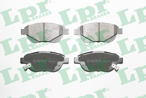 LPR 05P1760 - Brake Pad Set, disc brake www.parts5.com