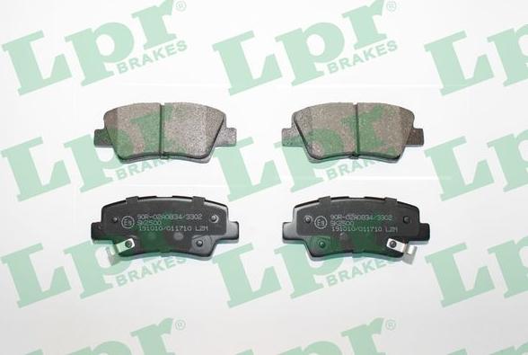 LPR 05P1710 - Тормозные колодки, дисковые, комплект www.parts5.com