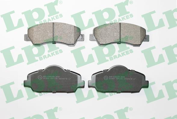 LPR 05P1770 - Brake Pad Set, disc brake www.parts5.com