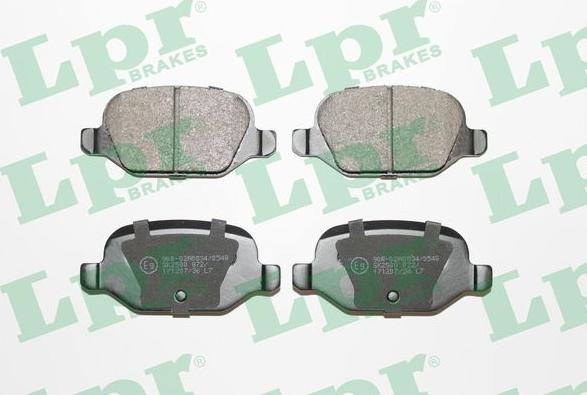 LPR 05P872 - Sada brzdových destiček, kotoučová brzda www.parts5.com