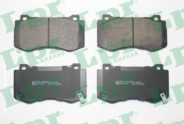 LPR 05P2099 - Brake Pad Set, disc brake www.parts5.com