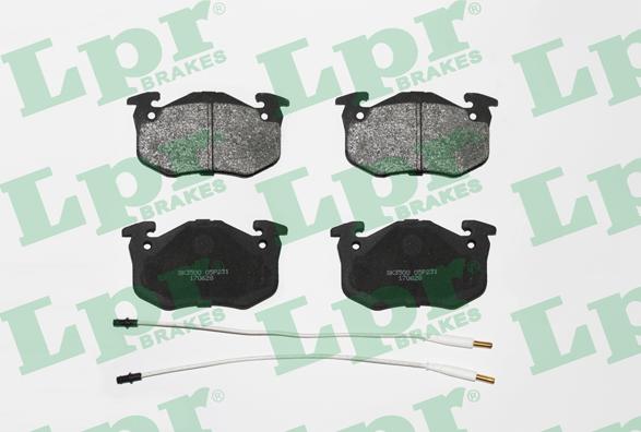 LPR 05P231 - Тормозные колодки, дисковые, комплект www.parts5.com