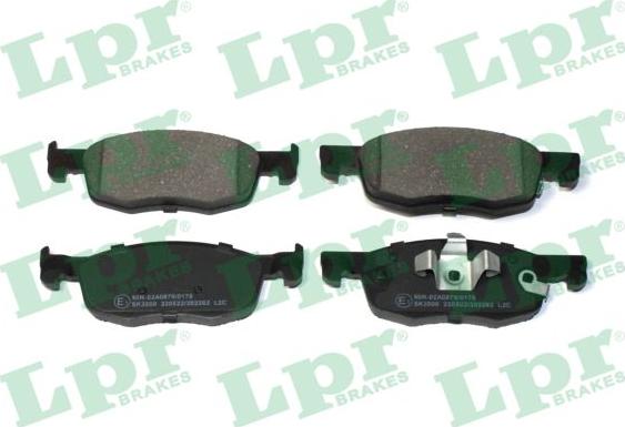 LPR 05P2262 - Brake Pad Set, disc brake www.parts5.com