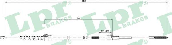 LPR C0951B - Cable, parking brake www.parts5.com