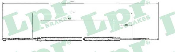 LPR C0964B - Cable, parking brake parts5.com