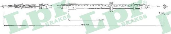 LPR C0547B - Tažné lanko, parkovací brzda www.parts5.com