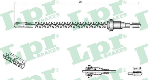 LPR C0556B - Cable, parking brake www.parts5.com