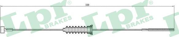 LPR C0587B - Cable, parking brake www.parts5.com