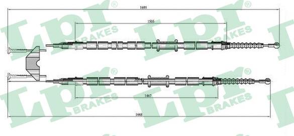 LPR C0538B - Cable, parking brake parts5.com