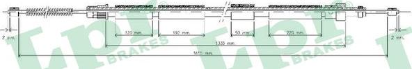 LPR C0618B - Cable, parking brake www.parts5.com