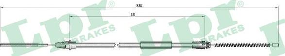 LPR C0635B - Cable, parking brake parts5.com