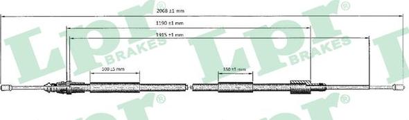 LPR C0620B - Cięgło, hamulec postojowy www.parts5.com