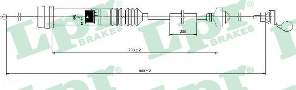 LPR C0013C - Cable de accionamiento, accionamiento del embrague www.parts5.com