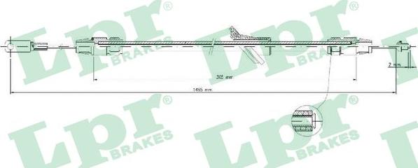 LPR C0140B - Cable de accionamiento, freno de estacionamiento www.parts5.com