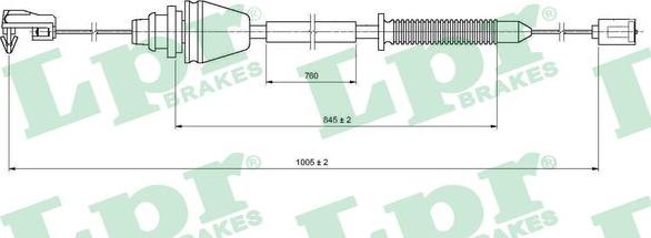 LPR C0148A - Plynové lanko www.parts5.com