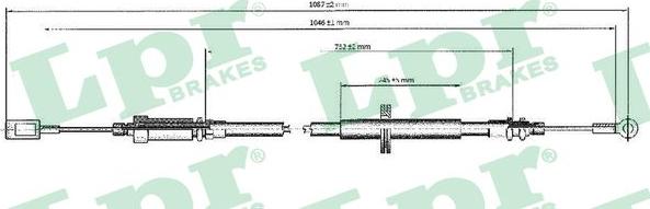 LPR C0173B - Cięgło, hamulec postojowy www.parts5.com