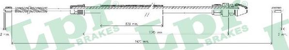 LPR C0369B - Cablu, frana de parcare www.parts5.com