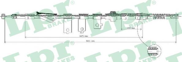 LPR C0311B - Cable de accionamiento, freno de estacionamiento www.parts5.com