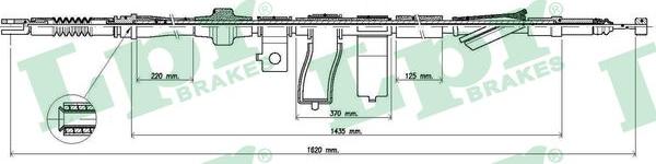 LPR C0313B - Ντίζα, φρένο ακινητοποίησης www.parts5.com