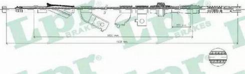 LPR C0312B - Cable de accionamiento, freno de estacionamiento www.parts5.com