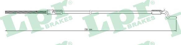 LPR C0329B - Cable de accionamiento, freno de estacionamiento parts5.com