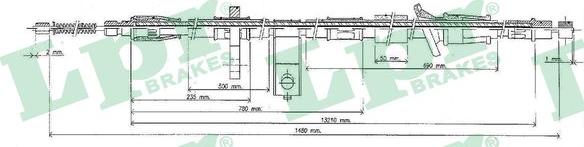 LPR C0320B - Cablu, frana de parcare www.parts5.com