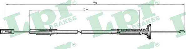 LPR C0261C - Cable de accionamiento, accionamiento del embrague www.parts5.com