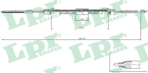 LPR C0209B - Cable, parking brake www.parts5.com