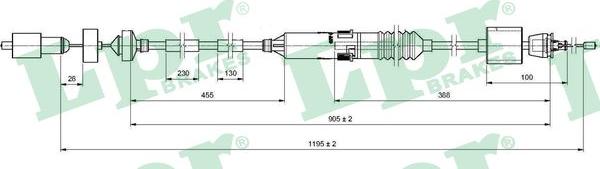 LPR C0200C - Cable de accionamiento, accionamiento del embrague www.parts5.com