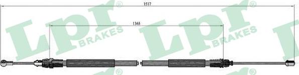 LPR C0748B - Vaijeri, seisontajarru www.parts5.com