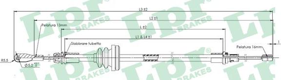 LPR C0755B - Seilzug, Feststellbremse www.parts5.com