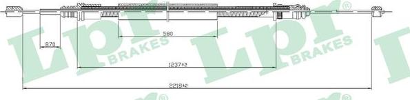 LPR C0704B - Cable, parking brake www.parts5.com