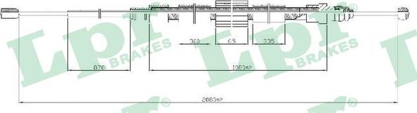 LPR C0716B - Тросик, cтояночный тормоз www.parts5.com