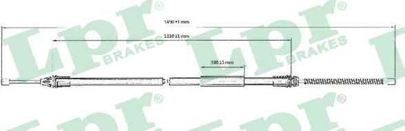 LPR C0720B - Żażné lanko parkovacej brzdy www.parts5.com